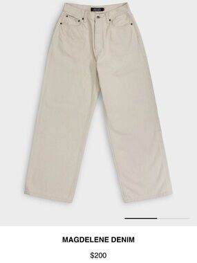 Santo Studio Wide Leg Jeans in Cream